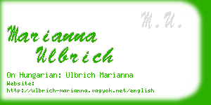 marianna ulbrich business card